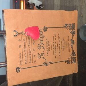 BVLGARI Suede Tote – Like New ✨Elettra-Collezione 1910 Rare